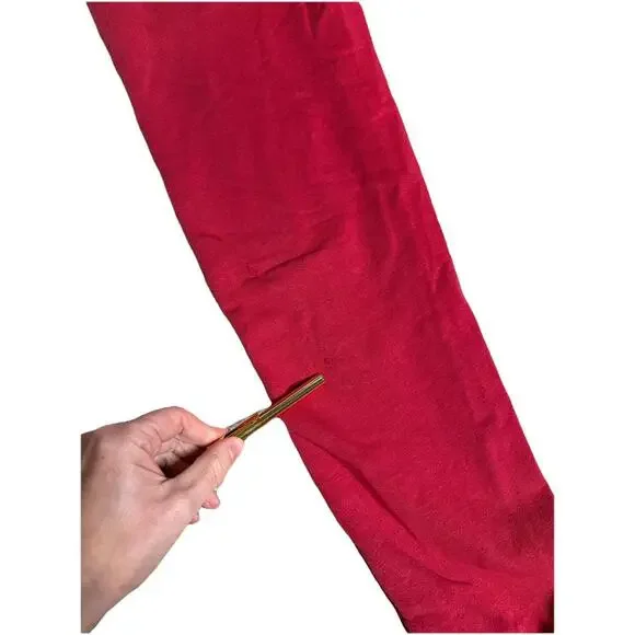 True Religion Tape Logo Trim Red Joggers Pants Tapered Womens Size L - Picture 9 of 9